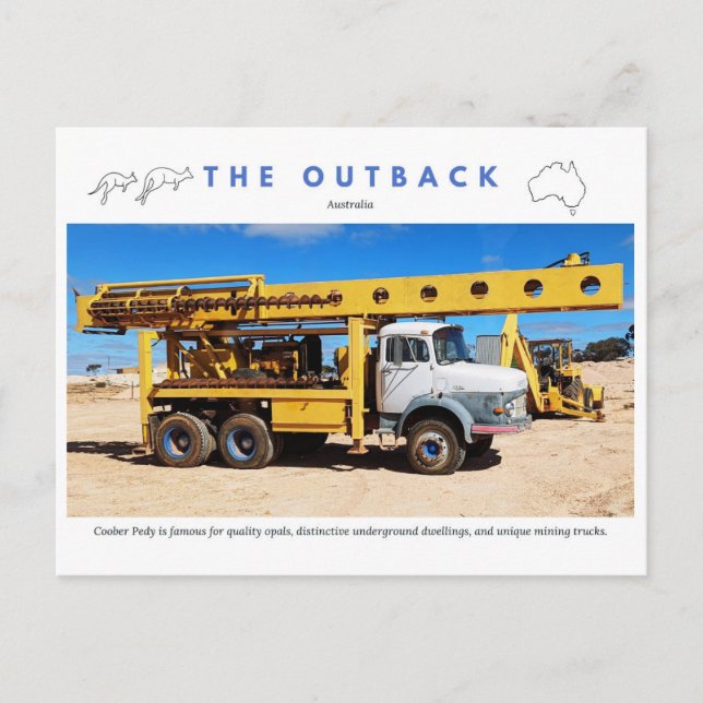 Postal Camión minero Coober Pedy (Anverso)