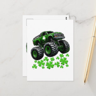 Postal Camión Monstruo Día de San Patricio Irlandés Afort