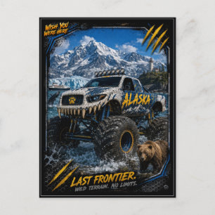 Postal Camión Monstruo Fuera de Carretera de Alaska Arte