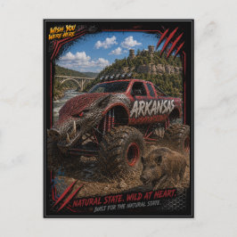 Postal Camión Monstruo Fuera de Carretera de Arkansas Art