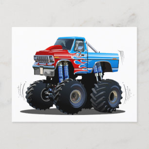 Postal camión monstruo personalizado
