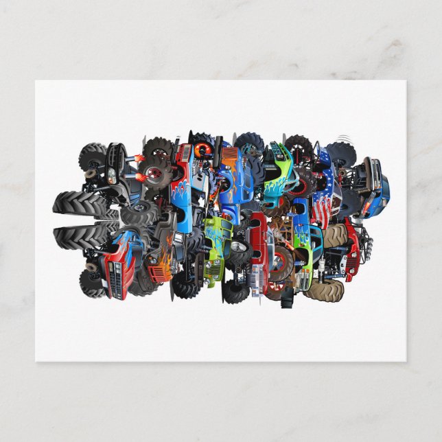 Postal camión monstruo personalizado (Anverso)