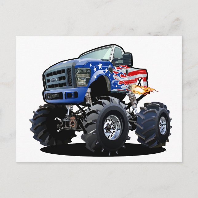 Postal camión monstruo personalizado (Anverso)