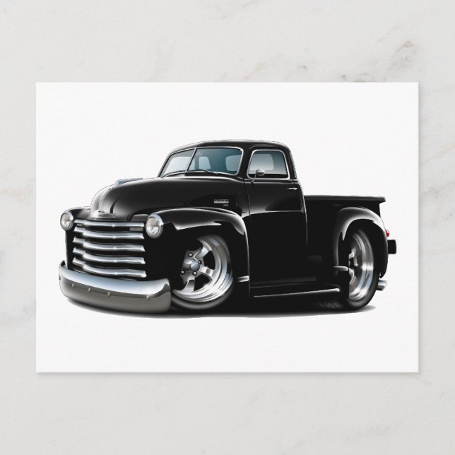Postal Camión negro chevy 1950-52 (Anverso)