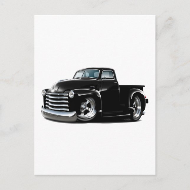 Postal Camión negro chevy 1950-52 (Anverso)