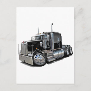 Postal Camión negro Kenworth w900
