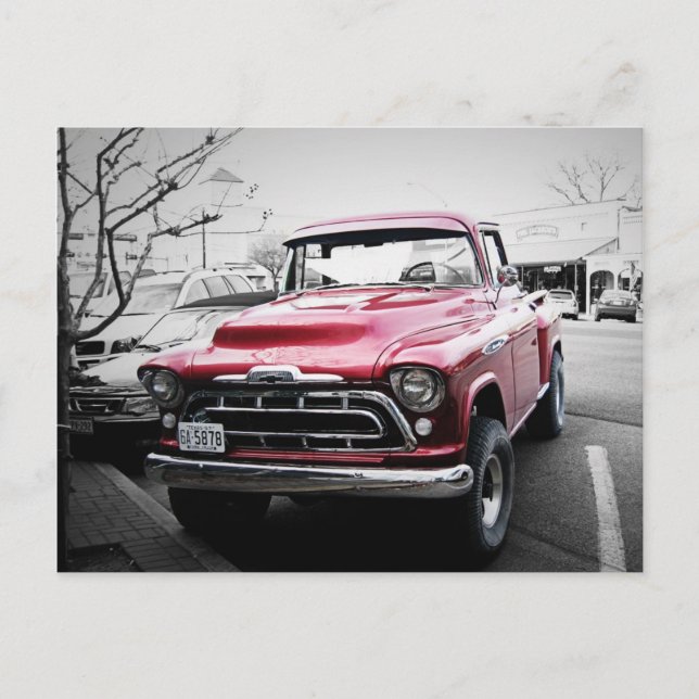 Postal Camión rojo clásico (Anverso)