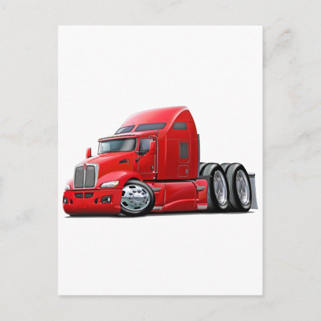 Postal Camión Rojo Kenworth 660 (Anverso)