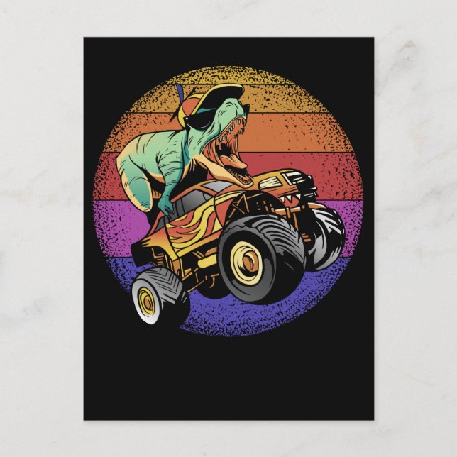 Postal Camión Trex Monster Camiones Monstruos Dinosaurios (Anverso)