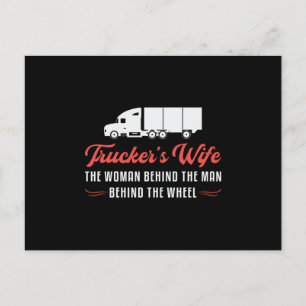 Postal Camioneras esposa de camionera mujer tras amor