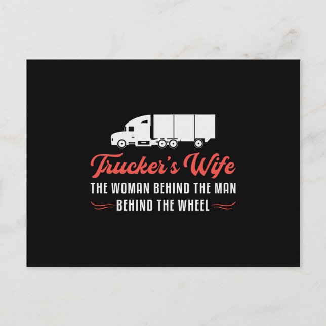 Postal Camioneras esposa de camionera mujer tras amor (Anverso)
