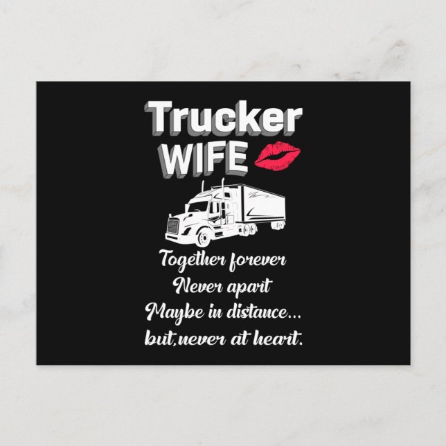 Postal Camioneros Esposa Amor Camionero Camioneros Regalo (Anverso)