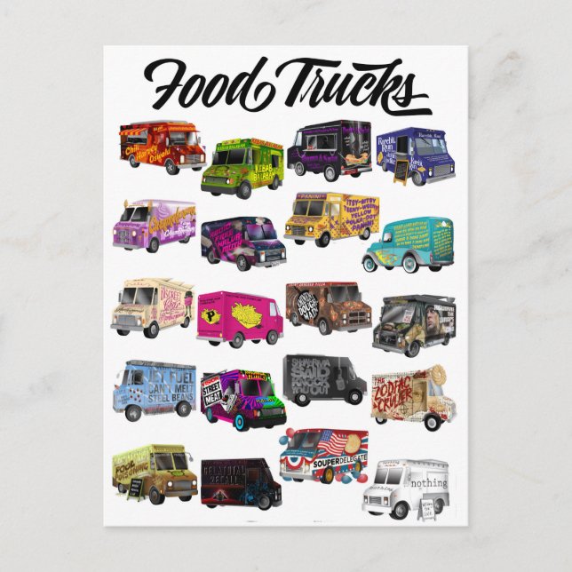 Postal Camiones de comida (Anverso)