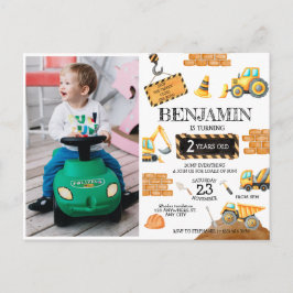 Postal Camiones Excavadores de Construcción Fiesta de Cum