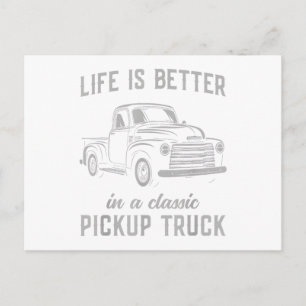 Postal Camioneta Clásica Tipo Vintage