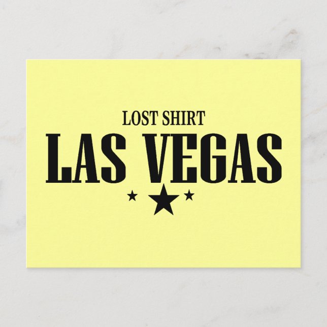 Postal Camisas perdidas Las Vegas (Anverso)