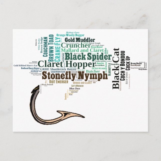 Postal Camisas, regalos y Novedades para la pesca de mosc (Anverso)