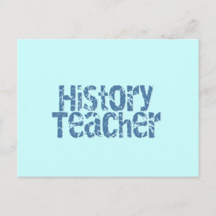 Postal Camisas y regalos de profesores de historia azul c