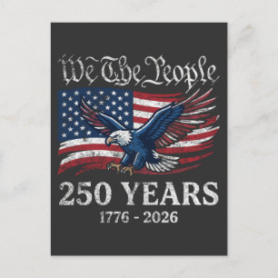 Postal Camiseta 250 Años Nosotros El Pueblo Bandera Ameri