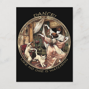 Postal Camiseta Art Nouveau 'Baila como si nadie estuvier
