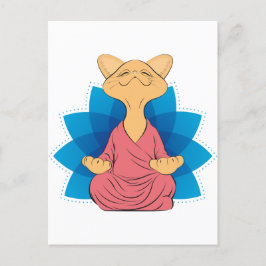 Postal Camiseta Buddha cat meditating - Guru cat - Namast