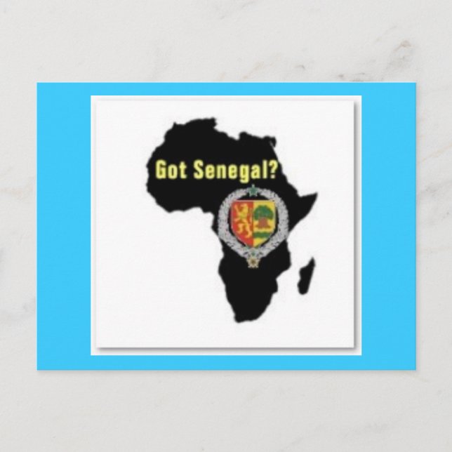 POSTAL CAMISETA DE BANDERA SENEGAL/SENEGALESA Y ETC (Anverso)