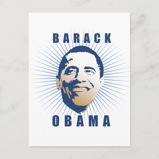 Postal Camiseta de Barack Obama Face (Anverso)