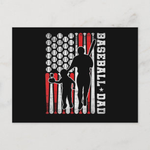 Postal Camiseta De Béisbol Masculina Para Papá Entrenador