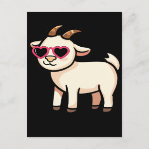 Postal Camiseta de Cabra Genial con Gafas de Sol – Animal