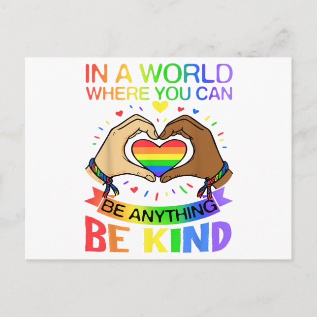 Postal Camiseta de Conciencia de Igualdad de Arcoiris de  (Anverso)