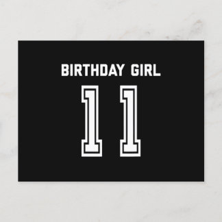 Postal Camiseta de cumpleaños número 11 regalo niña de 11