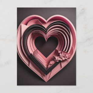 Postal Camiseta de diseño de arte de papel 3D