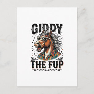Postal Camiseta de grabado vintage divertida The Fup Hors