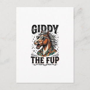 Postal Camiseta de grabado vintage divertida The Fup Hors