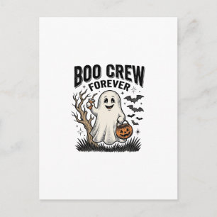 Postal Camiseta de Halloween Fantasma Vintage Boo Crew Fo