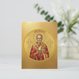 Postal Camiseta de icono ortodoxo de San Nicolás