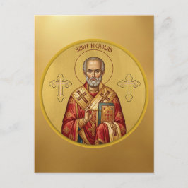 Postal Camiseta de icono ortodoxo de San Nicolás