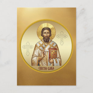 Postal Camiseta de icono ortodoxo de San Sava