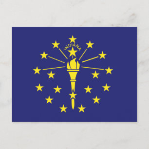 Postal Camiseta de la BANDERA ESTATAL INDIANA