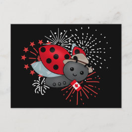 Postal Camiseta de mariposa del Día de Canadá