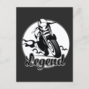 Postal Camiseta de motocicleta Legend