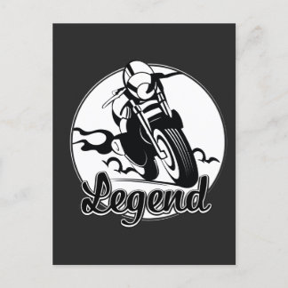 Postal Camiseta de motocicleta Legend