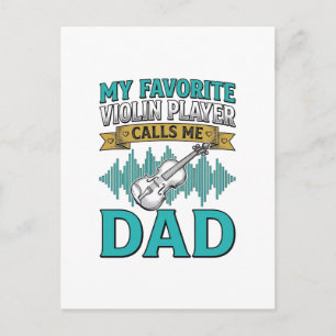 Postal Camiseta de Papá Violinista Me Llama D