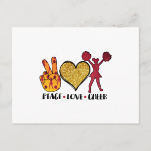 Postal Camiseta de Paz Amor Alegría Genial
