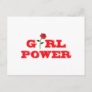 Postal Camiseta de poder chica - Mujeres increíbles femin