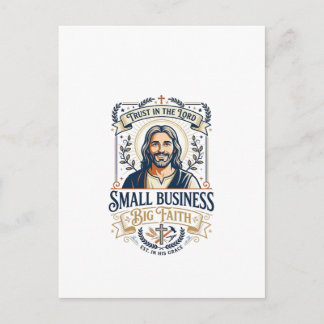 Postal Camiseta de propietario de pequeño negocio de Jesu