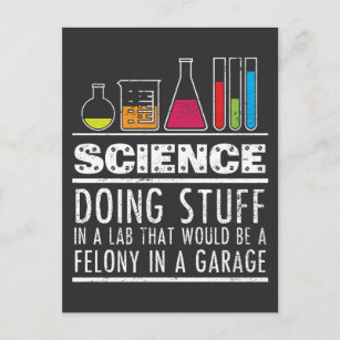 Postal Camiseta de química científica divertida para nerv