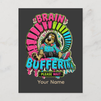 Postal Camiseta divertida de almacenamiento en búfer del