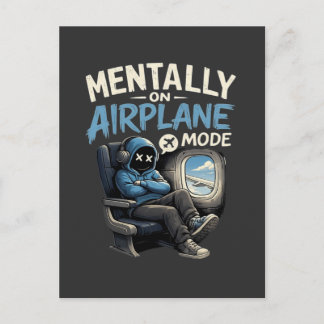 Postal Camiseta Divertida de Chico de Anime Mentalmente e