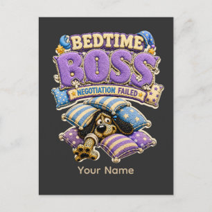 Postal Camiseta Divertida de Dormir Jefe